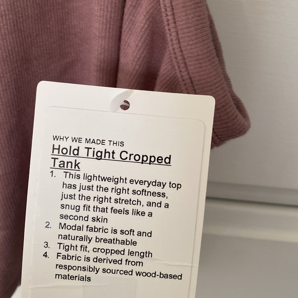 NWT Lululemon hold tight cropped tank - Picture 7 of 8